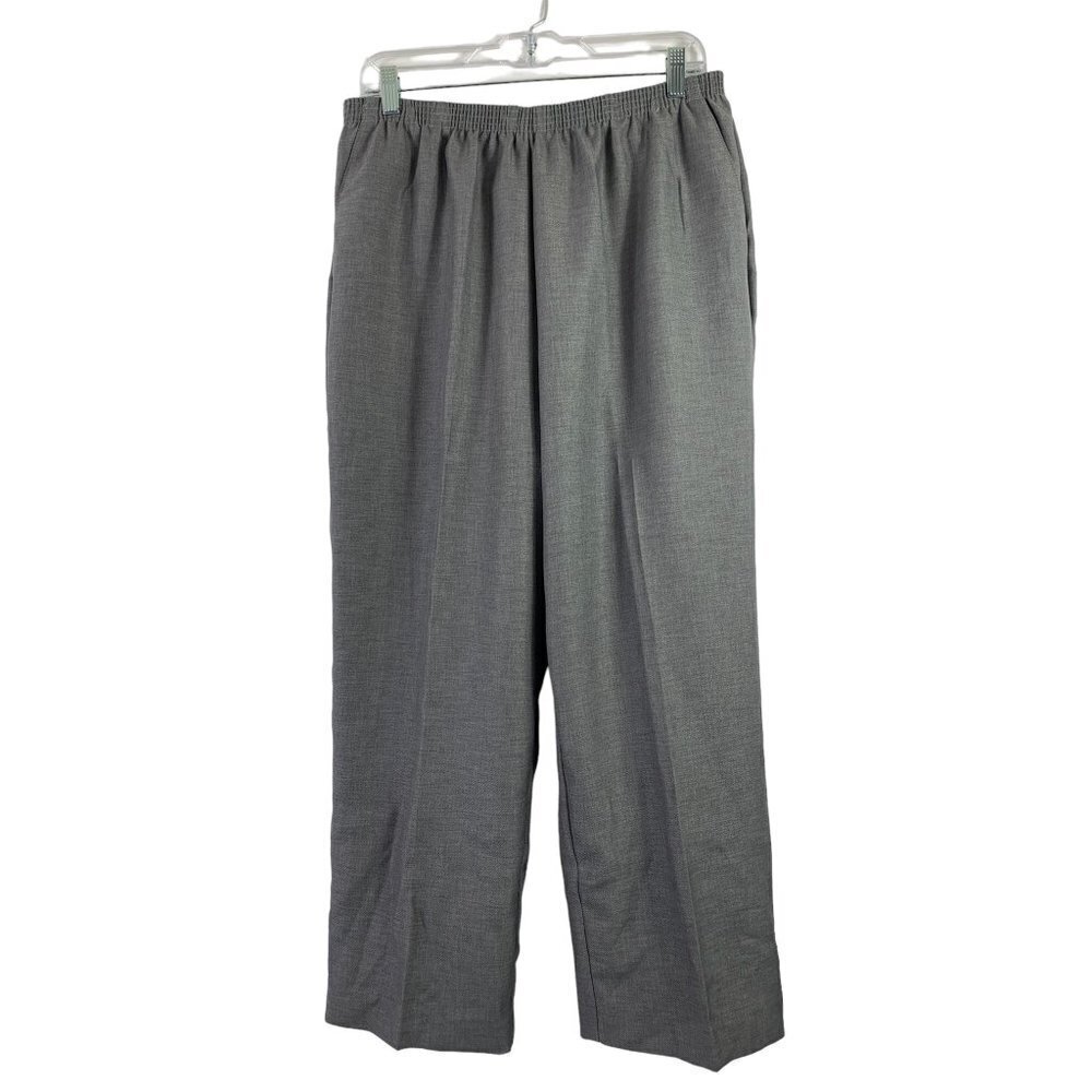 Alfred Dunner Women's Grey Classic Pants